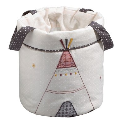 Lot de 3 panières gigognes en tissu en coton SAUTHON