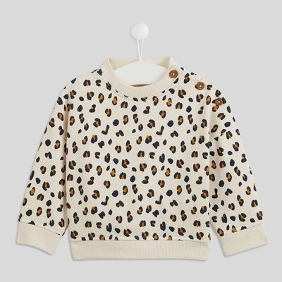 Sweat manches longues col rond imprimé en coton BIO BOUT'CHOU