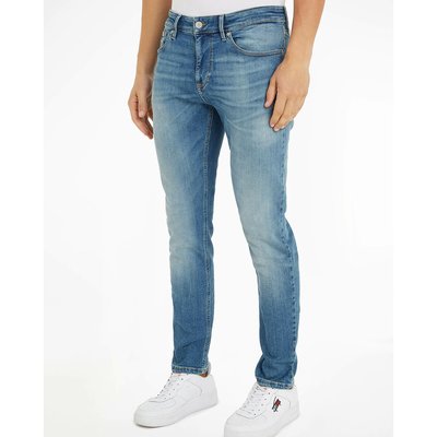 Jeans stretti in fondo uomo discount