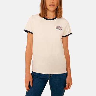 T-shirt direita com logótipo PETIT BATEAU