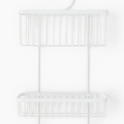 Caddie de douche, 25x10.5x44cm, en métal épais MONOPRIX