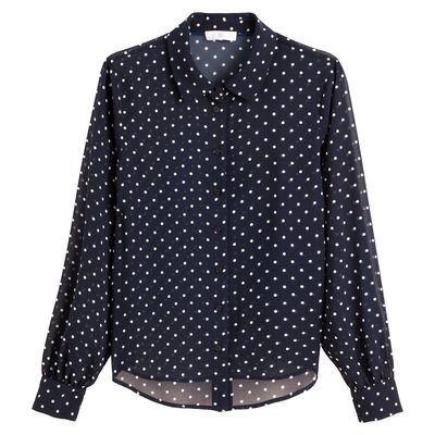 Рубашка в горошек с длинными рукавами LA REDOUTE COLLECTIONS