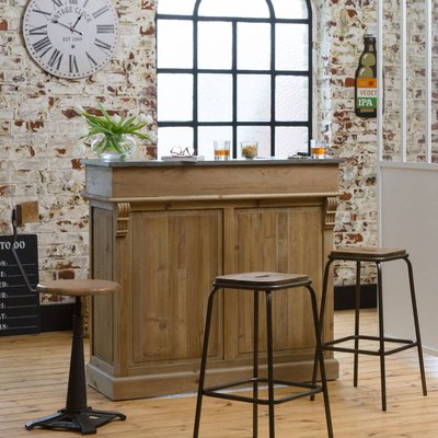 Meuble bar en bois recyclé 120cm  GARANCE MADE IN MEUBLES 