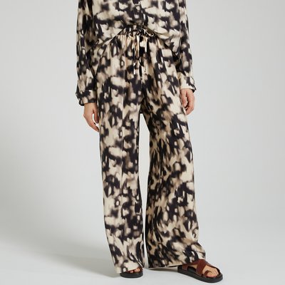 Sahelena Wide Leg Trousers in Animal Print SAMSOE AND SAMSOE