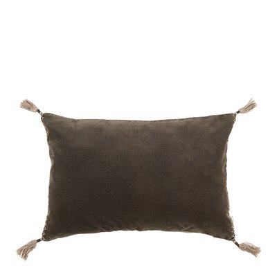Housse de coussin velours de coton BLANC D’IVOIRE