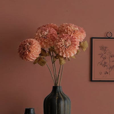 6-pcs Faux Dahlia Stem in Orange ÉDITÉ