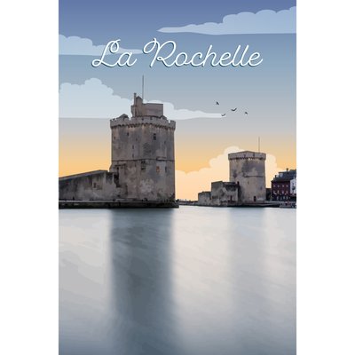 Tableau Sur Toile Illustration Port La Rochelle CEANOTHE