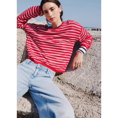 Pull en maille fine à rayures MANGO TEEN