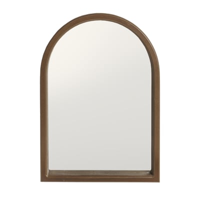 Miroir arqué fait main marron clair - KATIA HANNUN