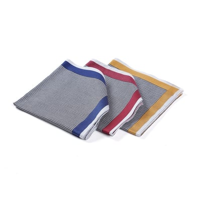 Lot de 6 Mouchoirs Edouard - Coton Jacquard TRADITION DES VOSGES