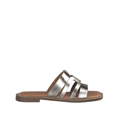 Mules plates en cuir, fabriquées en Europe TAMARIS