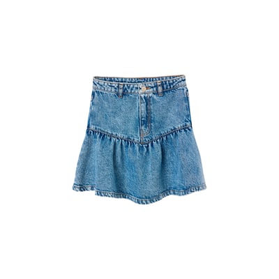 Jupe denim volantée VERTBAUDET