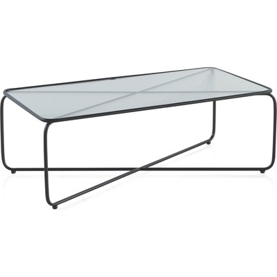 Table basse métal  et verre design contemporain RECOLLECTION