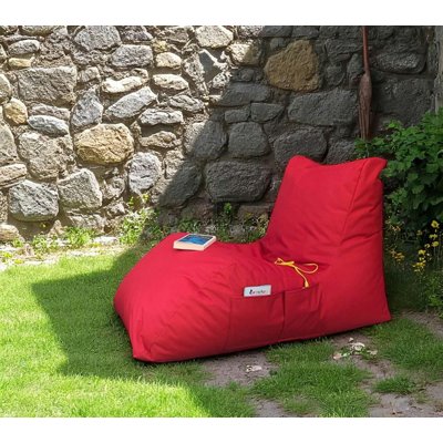Pouf bain de soleil XXL imperméable – rouge ARTA PIER IMPORT