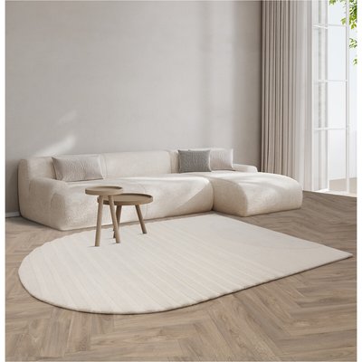 Premium Linear Pattern Carved Rug in 100% Wool SO'HOME