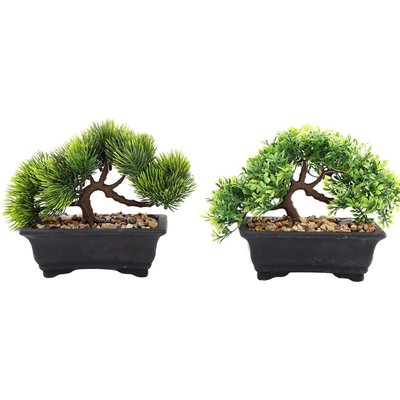 Bonsaï artificiel 20 x 15 cm (Lot de 2) JARDINDECO