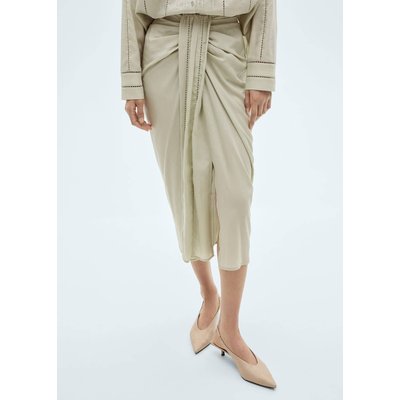 Jupe midi drapée MANGO