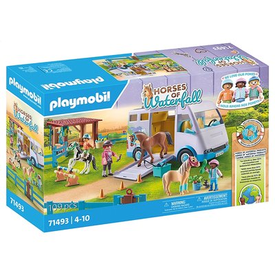 Van pour cheval et poneys avec enclos PLAYMOBIL