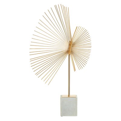 Abstract Gold Mirano Spiral Sculpture SO'HOME