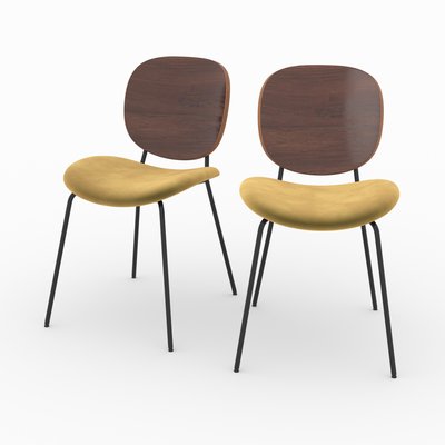 Lot de 2 chaises en velours - SIMONE RENDEZ-VOUS DÉCO