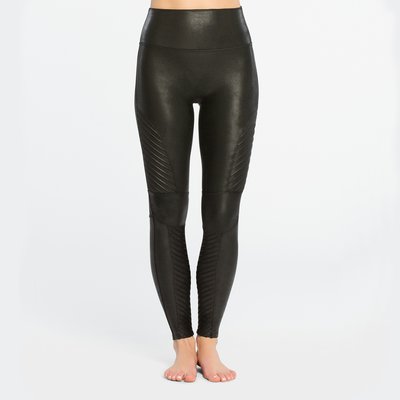 Legging modelant motard à effet simili SPANX