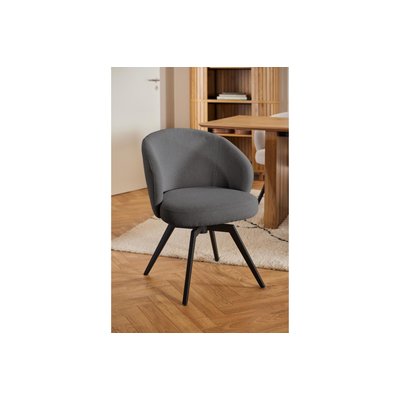 Chaise de salle à manger pivotante en métal et tissu - LENA HELLIN, DEPUIS 1862