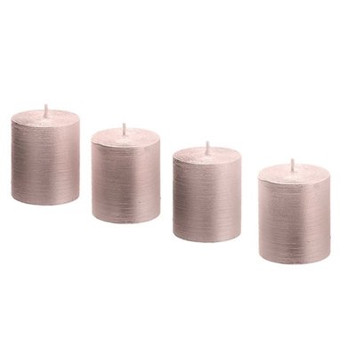 Set de 4 bougies cylindriques décoratives H5 SIA DECO