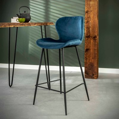 Chaise de bar en tissu velours doré MELBOURNE (lot de 2) PIER IMPORT