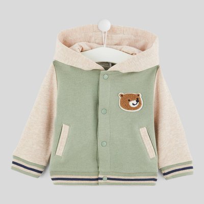 Sweat à capuche bicolore en coton BIO BOUT'CHOU