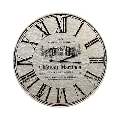 Horloge ancienne metal château martinon DECORATION D’AUTREFOIS