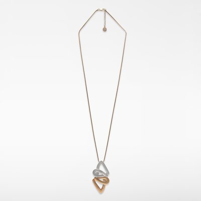 Collier bicolore à pièce métallique ADOLFO DOMINGUEZ