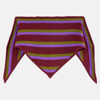 Foulard rayé, en laine mérinos LA REDOUTE X MAZORCAS