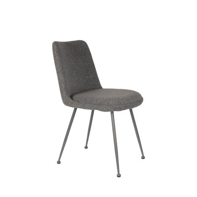 Lot de 2 chaises en tissu bouclette et métal - Fjis DRAWER