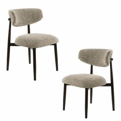 Lot de 2 chaises en tissu pieds effet chêne COLISEE PIER IMPORT