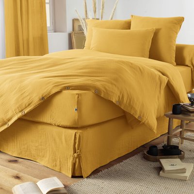 Housse de couette double gaze de coton TERRE DE NUIT