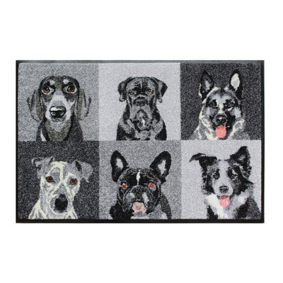 Tapis decor caoutchouc & nylon PORTRAITS DE CHIENS GARNIER-THIEBAUT