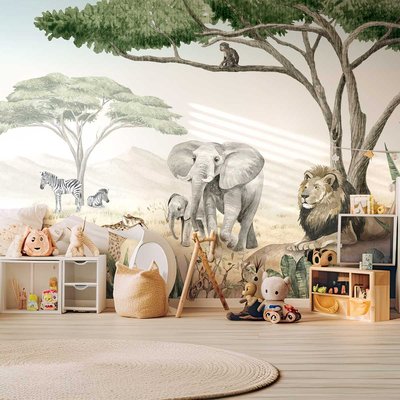 Papier peint les géants de la savane HEXOA