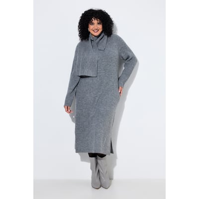 Robe en maille longueur midi, avec écharpe ULLA POPKEN