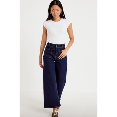 Jean wide leg cropped taille haute CACHE CACHE