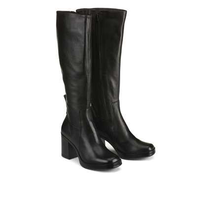 Botas em pele, com tacões, biqueira quadrada MJUS