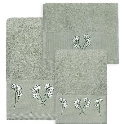 Ensemble de bain brodé 3 pièces SPRING SENSEI MAISON