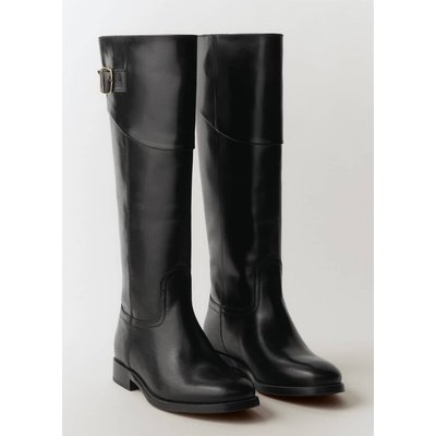 Bottes cuir boucle MANGO