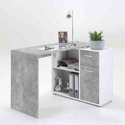 Bureau 1 tiroir, 1 porte et 2 niches TERRE DE NUIT