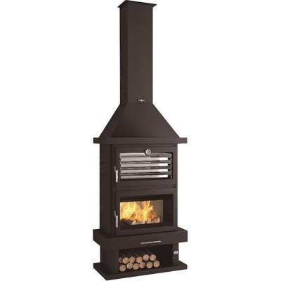 FM Cheminée métallique C-200 H 14kW avec four inox FM BIOMASA