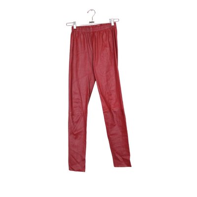 Pantalon cuir bordeaux femme clearance