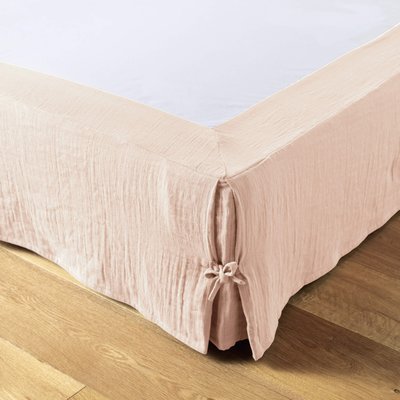 Cache sommier double gaze de coton TERRE DE NUIT