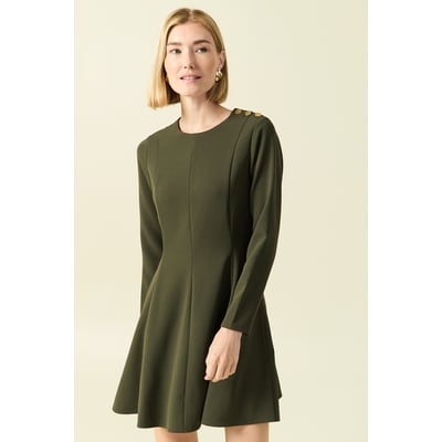 Robe fluide manches longues col rond BONOBO