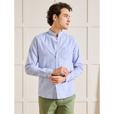 Chemise col mao Slim Fit coton et lin CYRILLUS