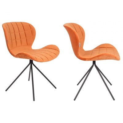 2 Chaises Design en Velours - OMG ZUIVER