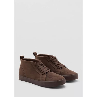 Bottines cuir et croûte de cuir MANGO TEEN